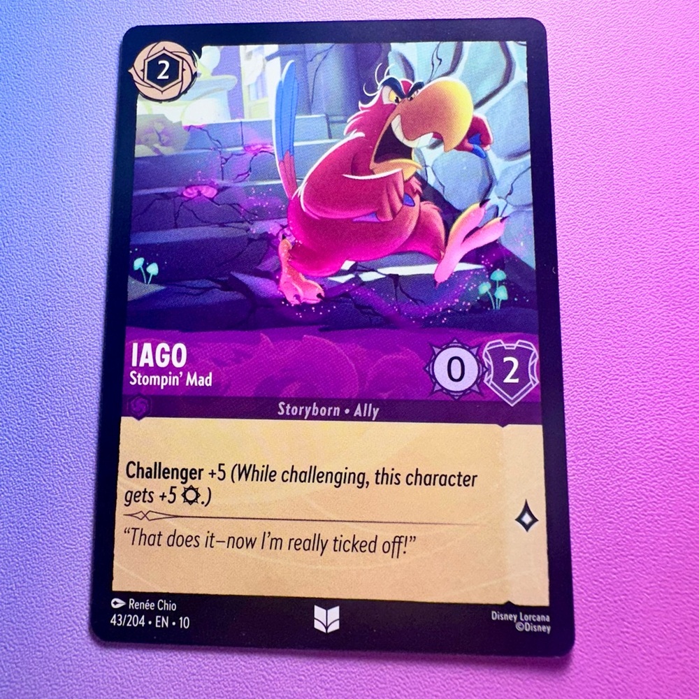 iago [aladdin] - 43/204 (uncommon) — lorcana: whispers in the well